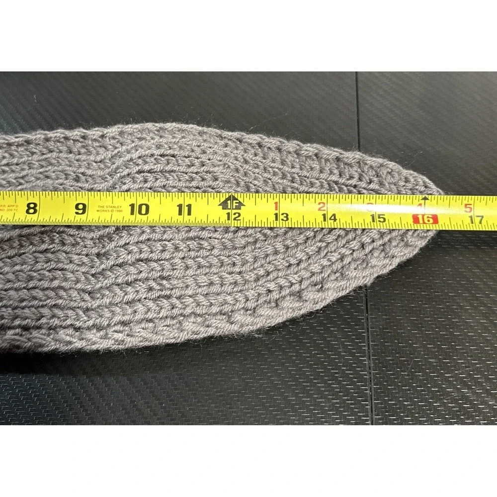 Crochet Headband One Size Ear Warmer Grey & Brown Fall Winter Handmade Lot Of 2